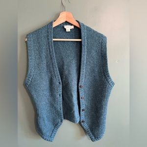 Teal J. Crew Wool Vest